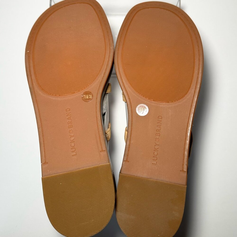 Lucky Brand Women's Ellian Crossiant Lyca Synthetic Wedge Sandal 7.5M, Brand New - Picture 11 of 13